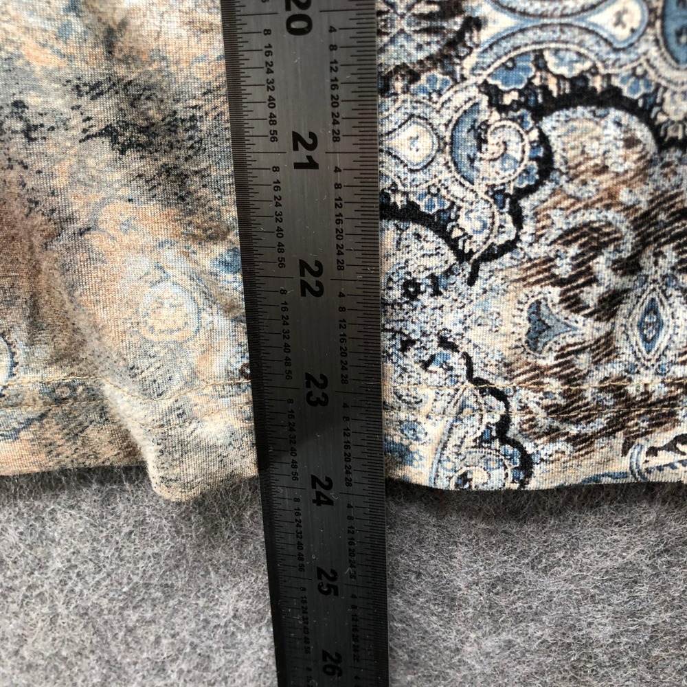 Vintage Y2K Tan Paisley V-Neck Long Sleeve Grunge Top Womens Large Fairy Boho - Picture 7 of 11